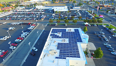 Solar commercial installation at MiddleKauff Ford Honda